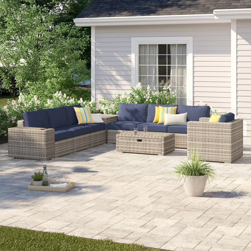 Sol 72 Outdoor™ Leamon 11 Piece Sectional Seating Group with Sunbrella